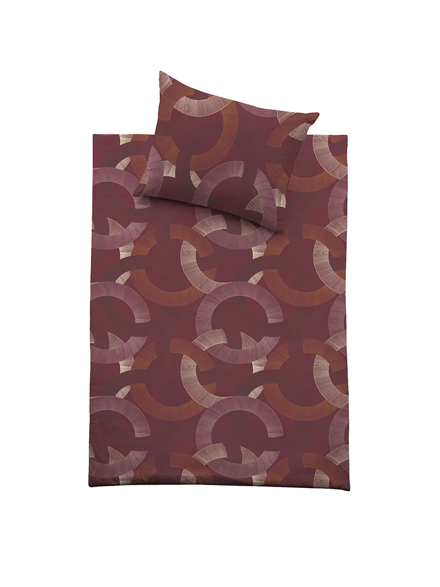 FUSSENEGGER | Satin Bettwäsche Premium Satin 70x90cm/140x200cm Dunkelrot | 